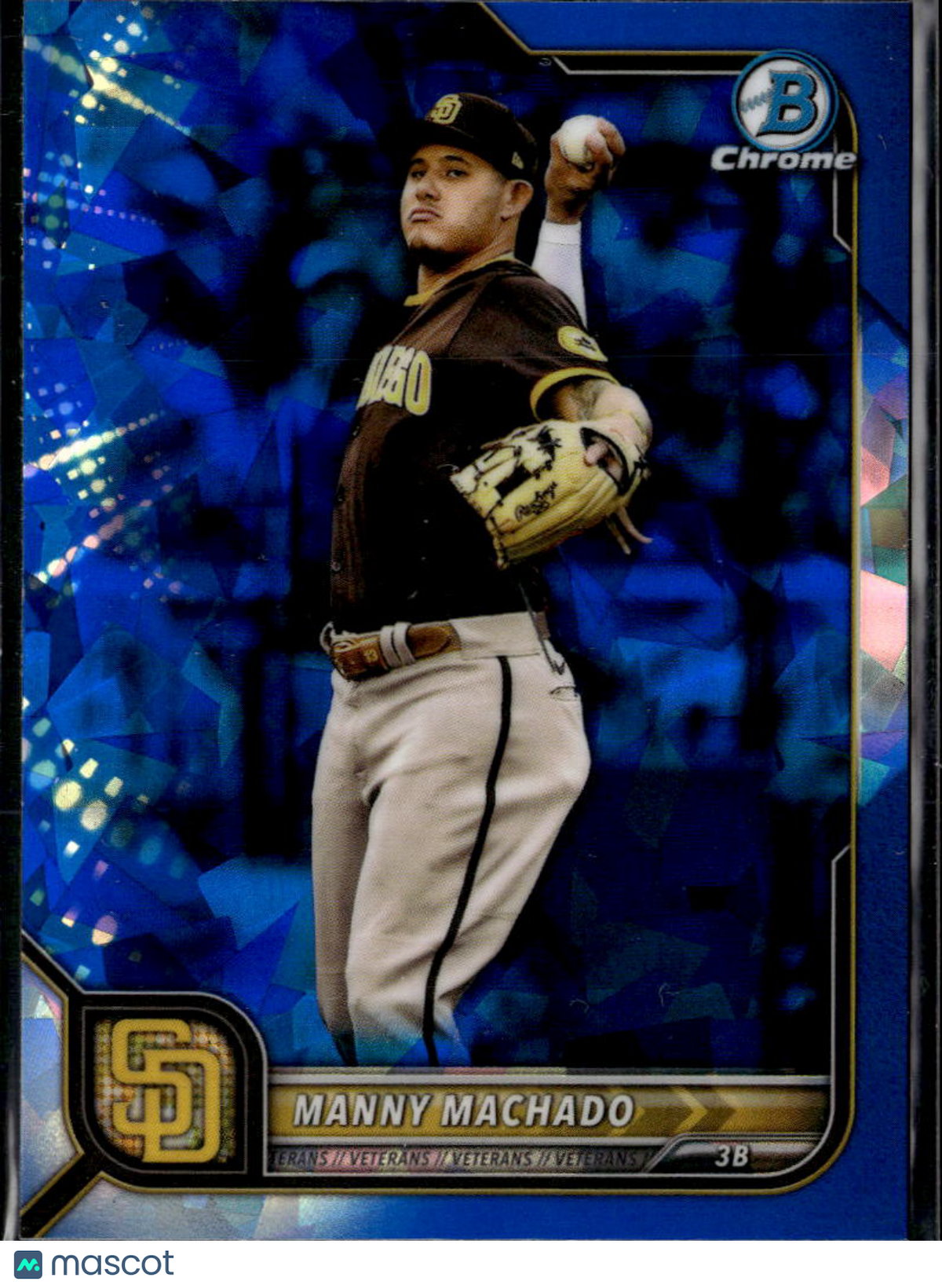 Manny Machado 2022 Bowman Chrome Blue Sapphire Refractor San Diego Padres