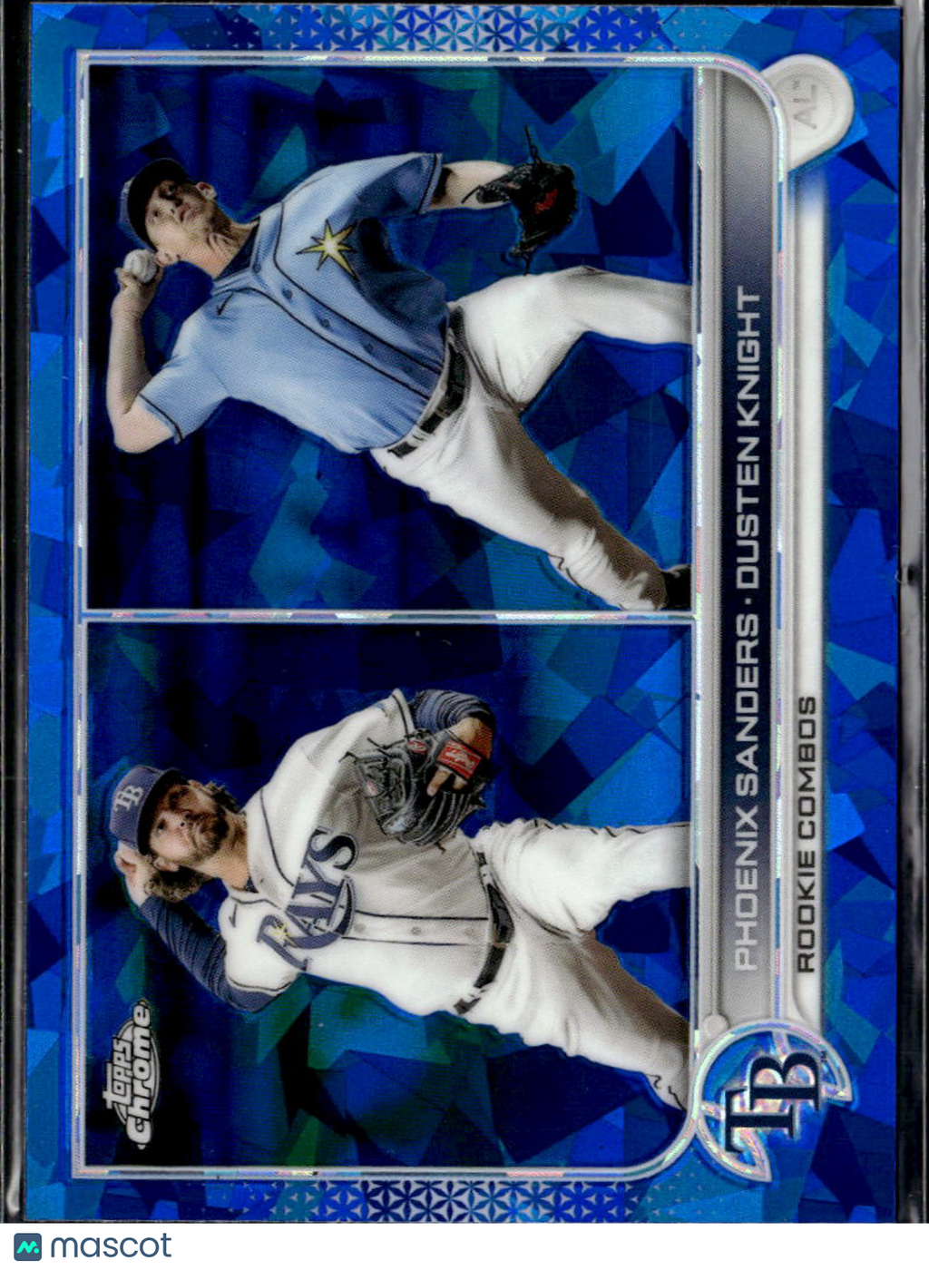 Dusten Knight Phoenix Sanders 2022 Topps Chrome Sapphire Tampa Bay Rays