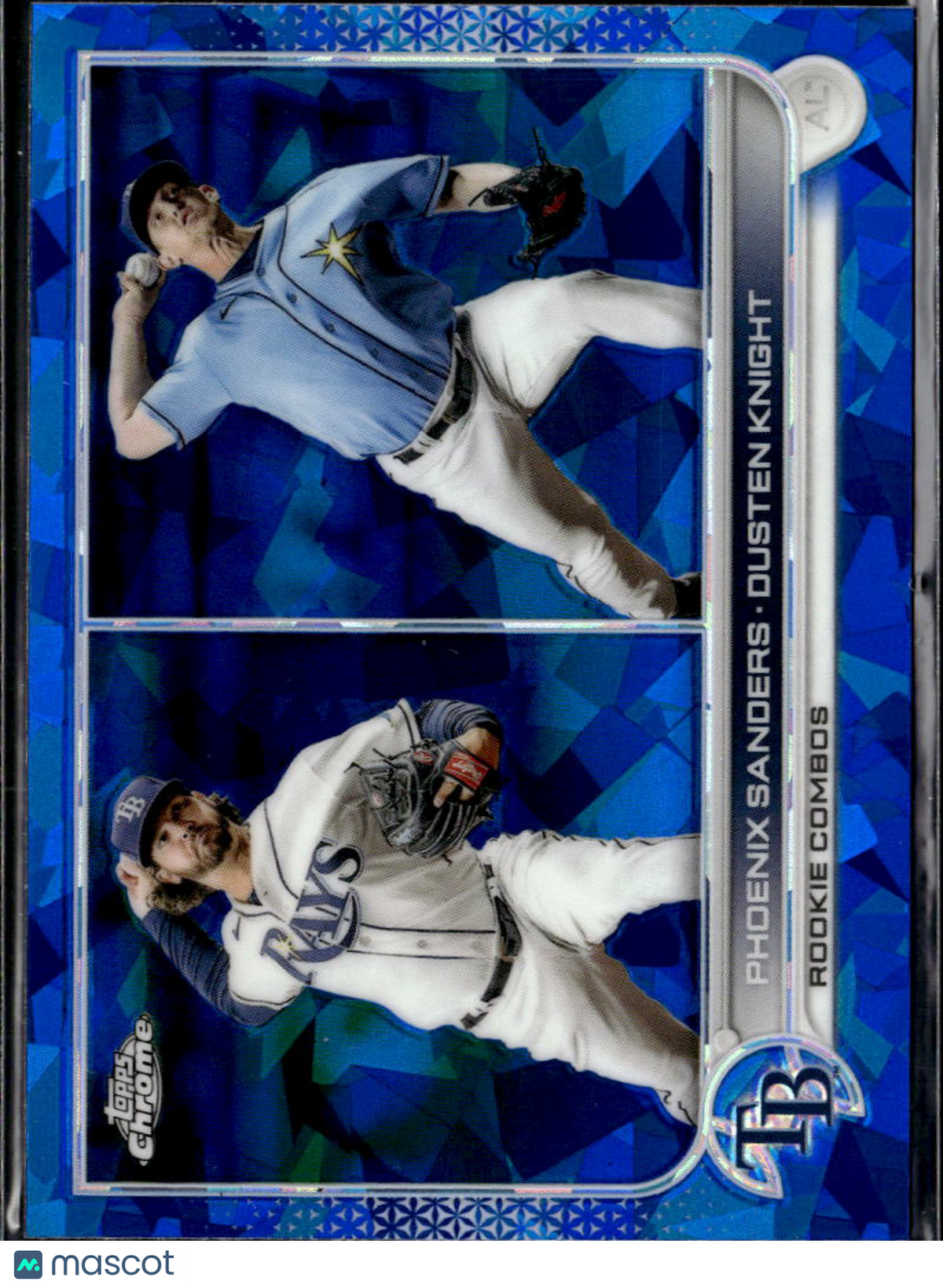 Dusten Knight Phoenix Sanders 2022 Topps Chrome Sapphire Tampa Bay Rays