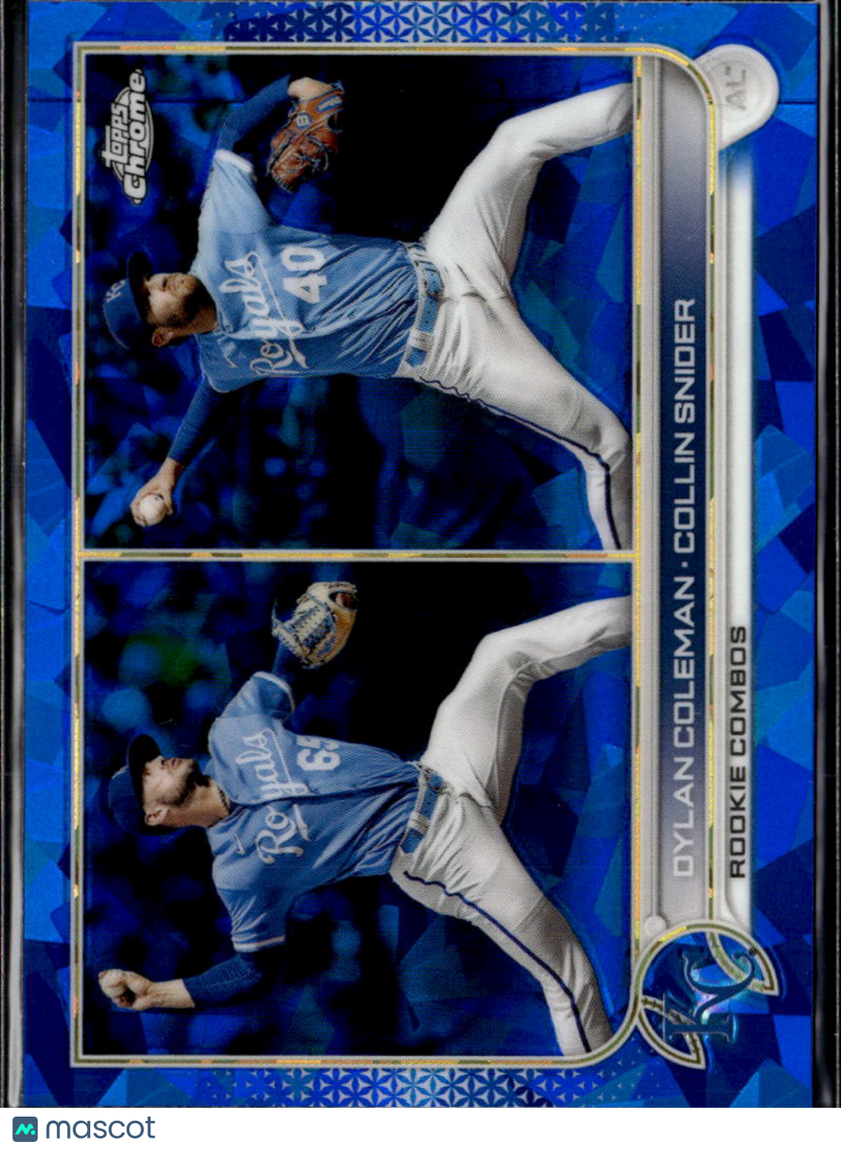 Dylan Coleman Collin Snider 2022 Topps Chrome Sapphire Kansas City Royals