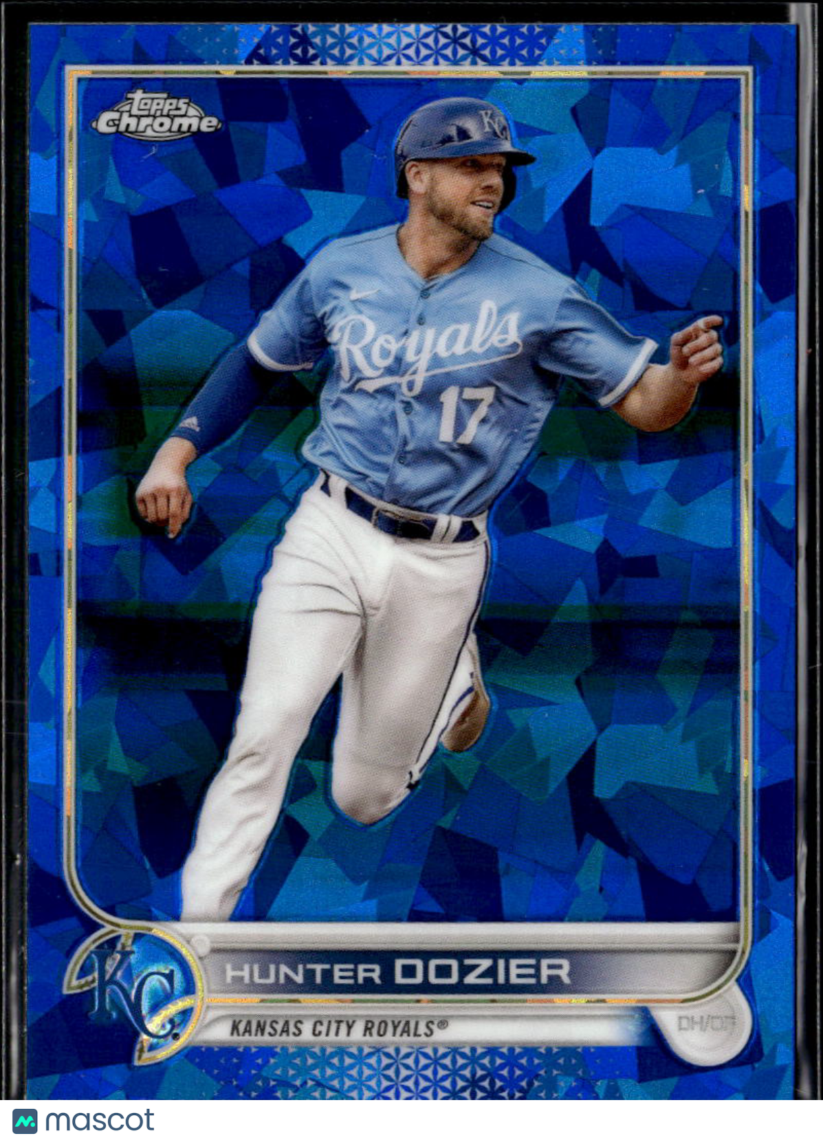Hunter Dozier 2019 Topps Chrome Sapphire Kansas City Royals