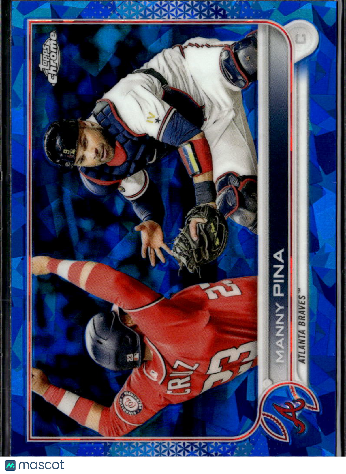 Manny Pina 2022 Topps Chrome Sapphire Edition Update Series Atlanta Braves