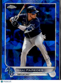 Isaac Paredes 2022 Topps Chrome Update Sapphire Edition Tampa Bay Rays