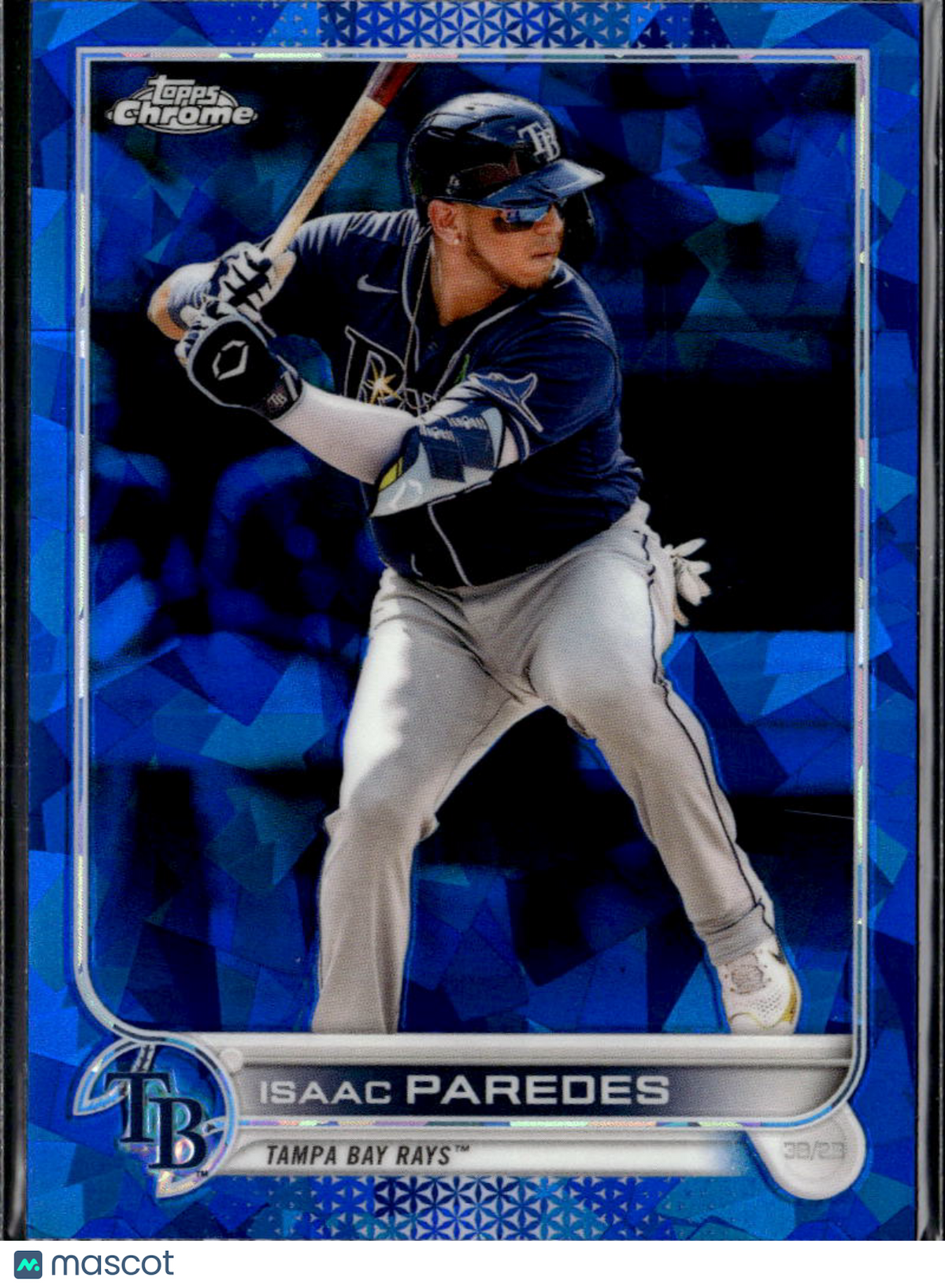 Isaac Paredes 2022 Topps Chrome Update Sapphire Edition Tampa Bay Rays