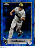 Hunter Renfroe 2017 Topps Chrome Sapphire Edition Milwaukee Brewers