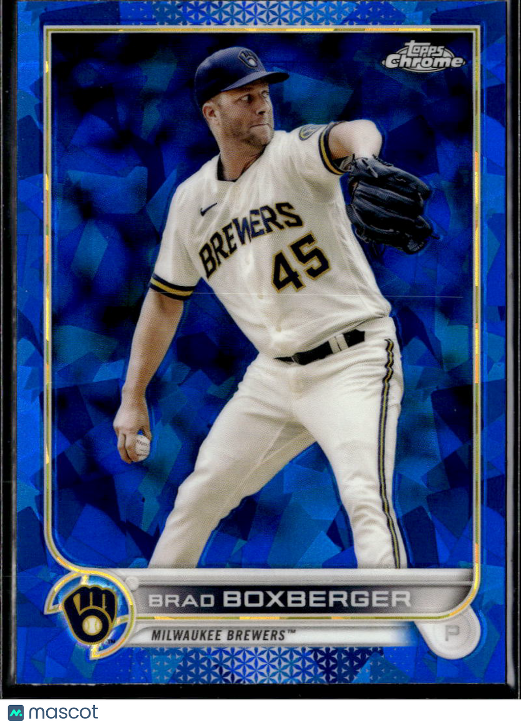 Brad Boxberger 2022 Topps Chrome Sapphire Milwaukee Brewers