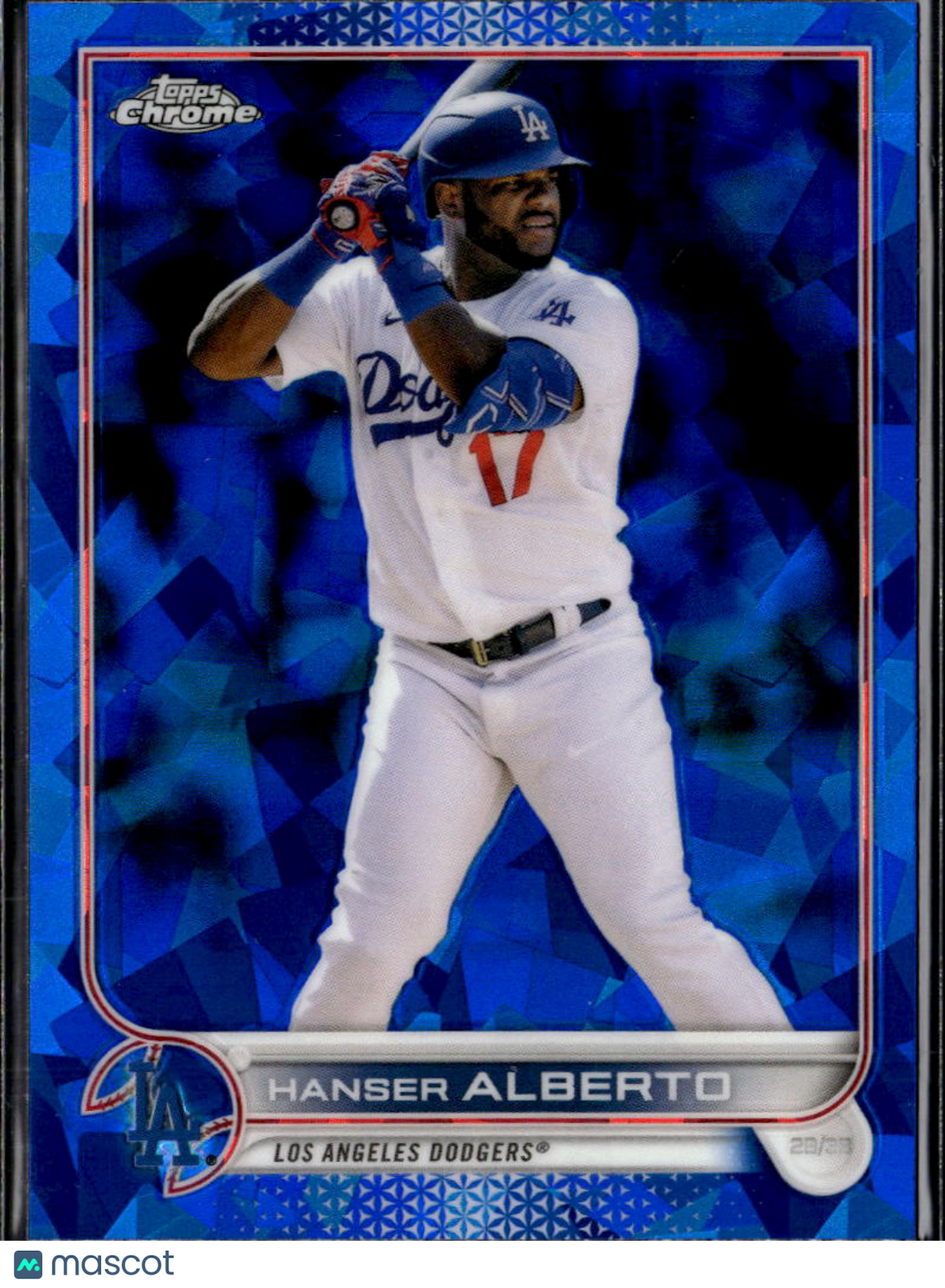 Hanser Alberto 2022 Topps Chrome Sapphire Update Los Angeles Dodgers
