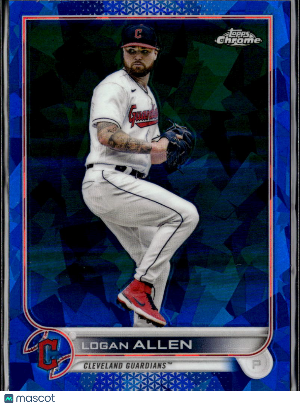 Logan Allen 2022 Topps Chrome Sapphire Edition Cleveland Guardians
