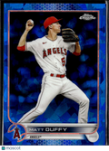 Matt Duffy 2022 Topps Chrome Sapphire Edition Update Series Los Angeles Angels