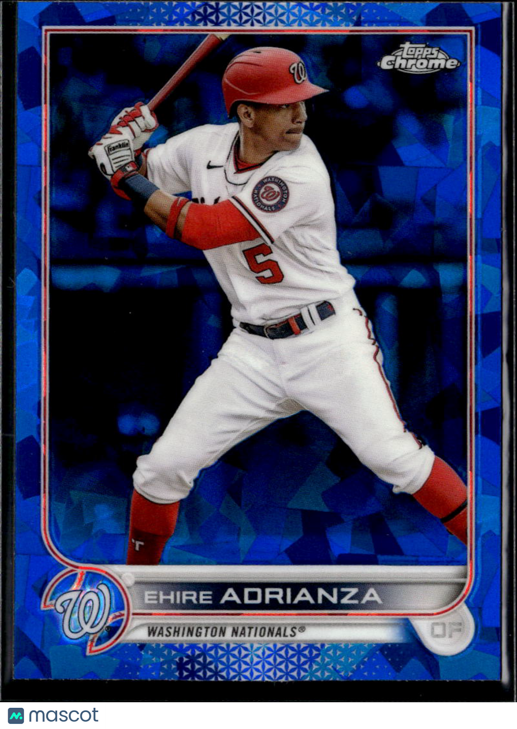 Ehire Adrianza 2022 Topps Chrome Sapphire Washington Nationals