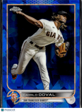 Camilo Doval 2022 Topps Chrome Update Sapphire Edition San Francisco Giants