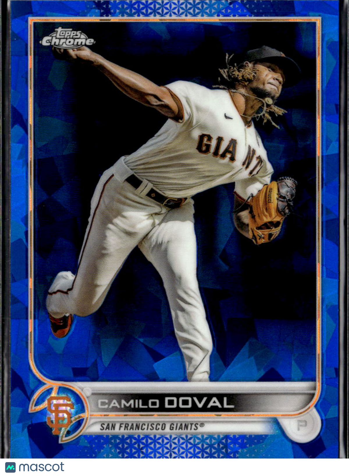 Camilo Doval 2022 Topps Chrome Update Sapphire Edition San Francisco Giants