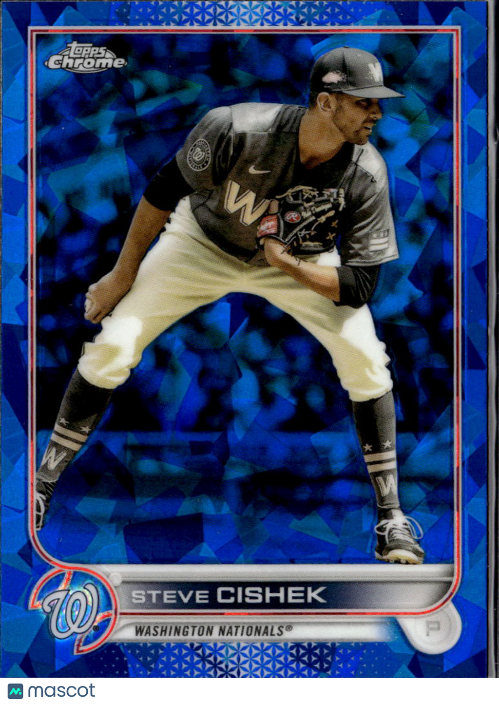 Steve Cishek 2022 Topps Chrome Update Sapphire Edition Washington Nationals