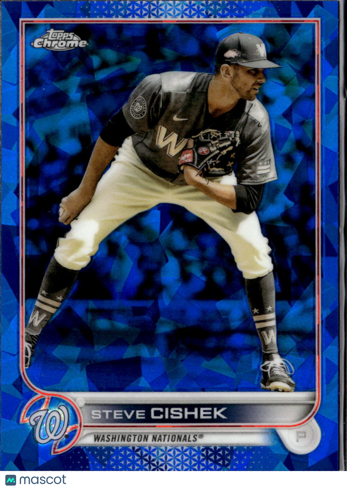Steve Cishek 2022 Topps Chrome Update Sapphire Edition Washington Nationals