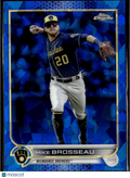 Mike Brosseau 2022 Topps Chrome Sapphire Edition Update Series Milwaukee Brewers