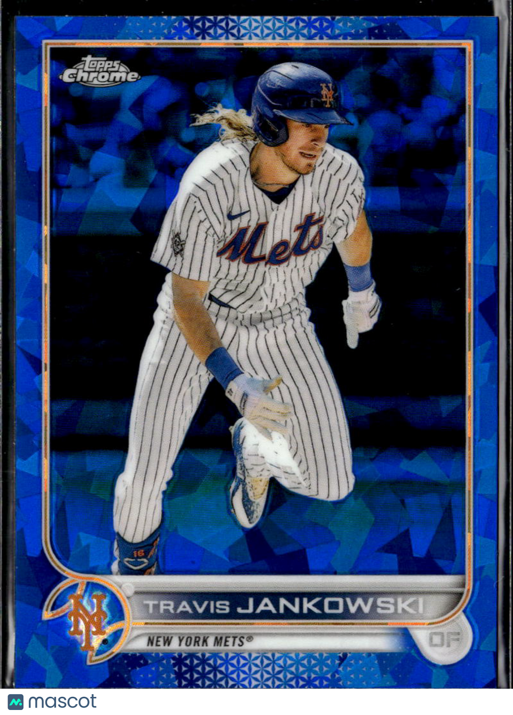 Travis Jankowski 2022 Topps Chrome Update Sapphire Edition New York Mets