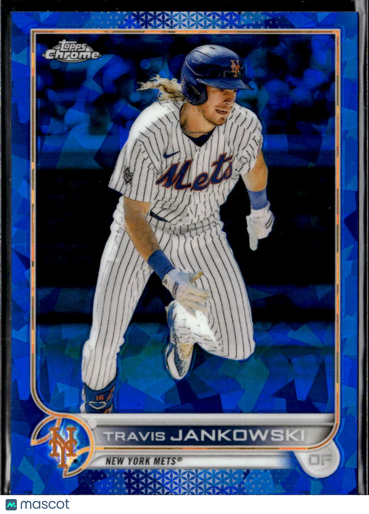 Travis Jankowski 2022 Topps Chrome Update Sapphire Edition New York Mets