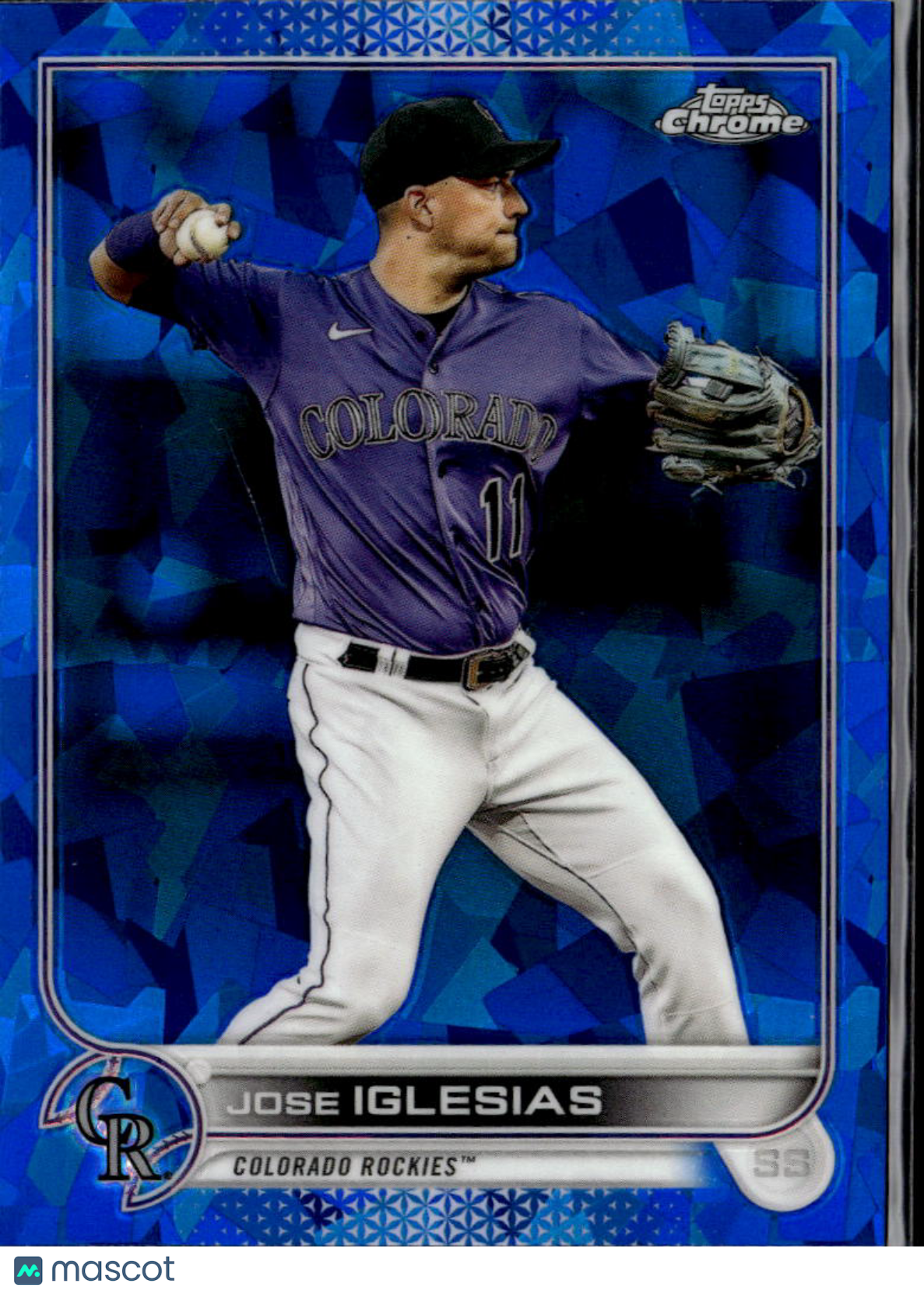 José Iglesias 2022 Topps Chrome Sapphire Update Series Colorado Rockies