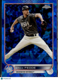 Erick Fedde 2022 Topps Chrome Update Sapphire Edition Washington Nationals