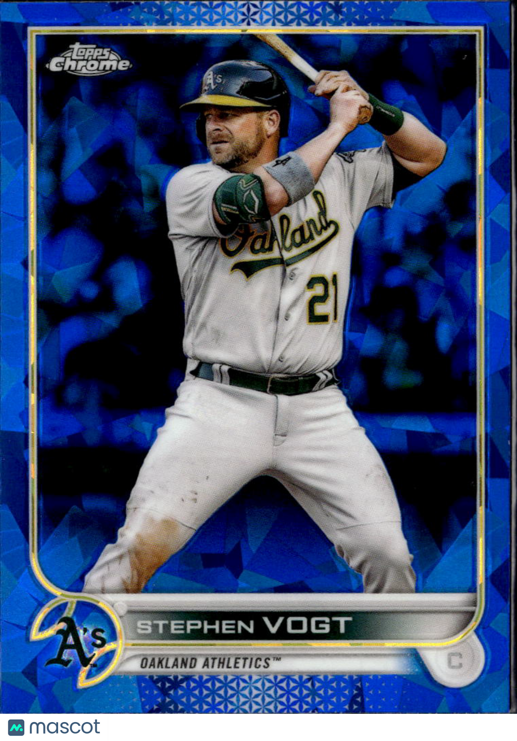 Stephen Vogt 2022 Topps Chrome Sapphire Edition Update Series Oakland Athletics