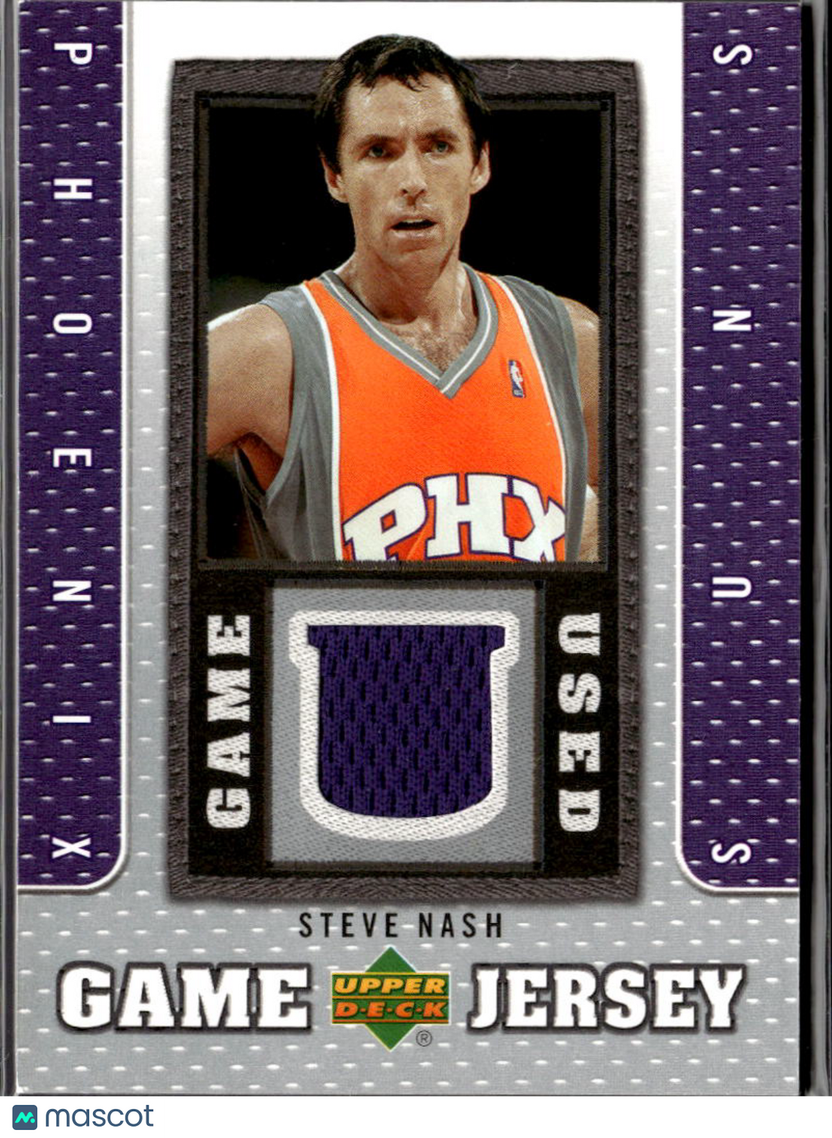 Steve Nash 2007-08 Upper Deck Game Worn Jersey Patch Phoenix Suns