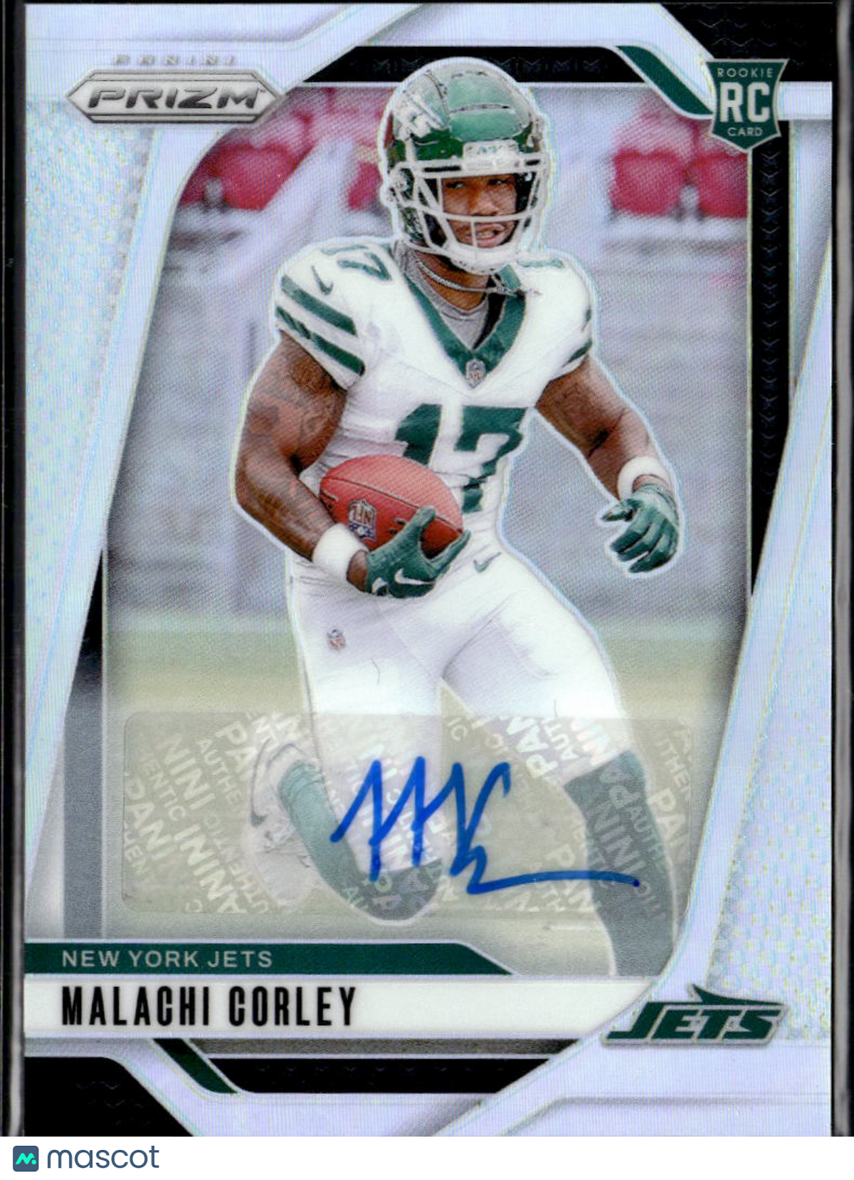 Malachi Corley 2024 Prizm Auto Autograph RC New York Jets