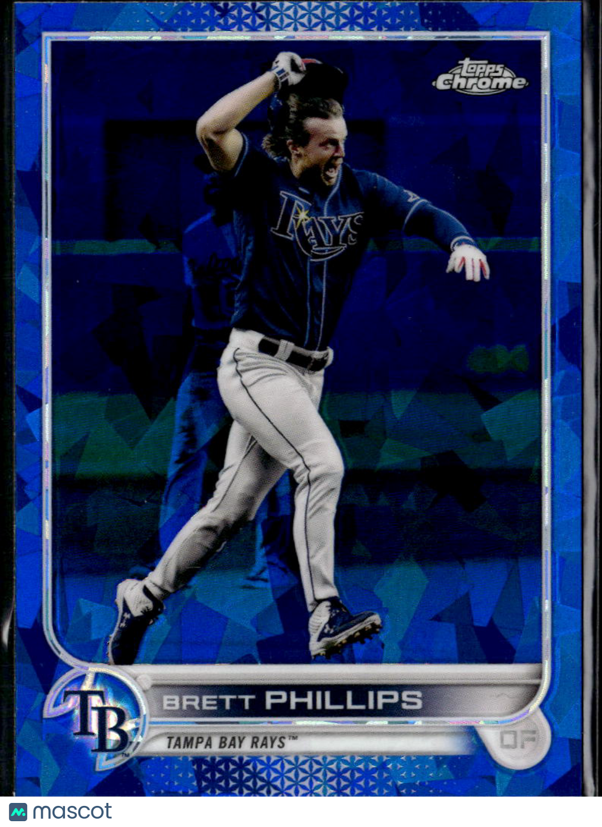 Brett Phillips 2022 Topps Chrome Sapphire Edition Tampa Bay Rays