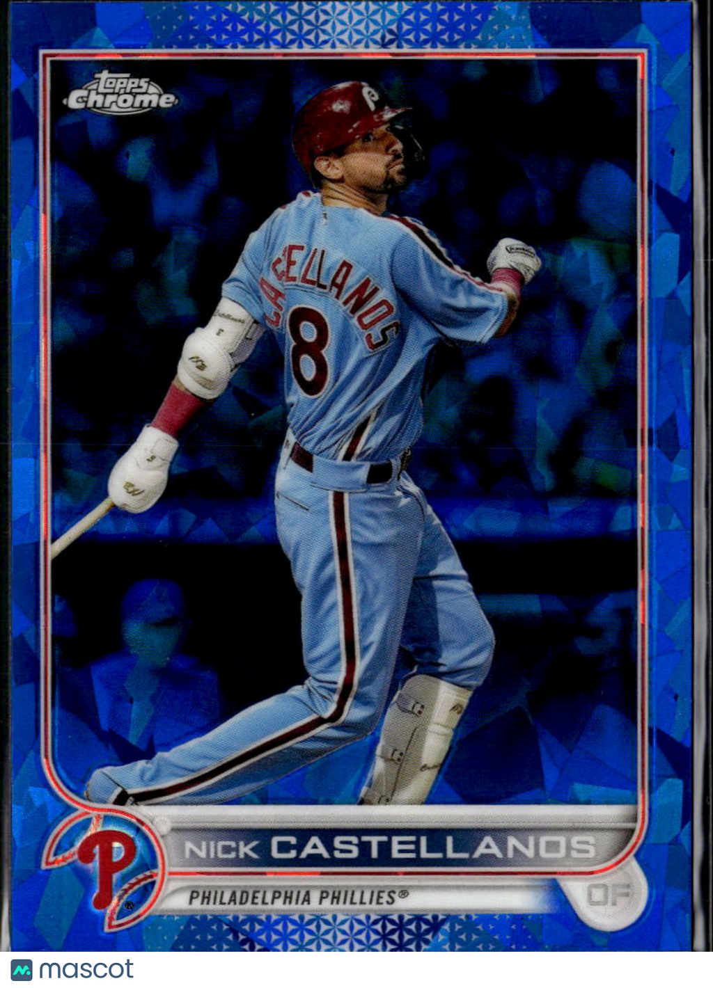 Nick Castellanos 2022 Topps Chrome Sapphire Philadelphia Phillies