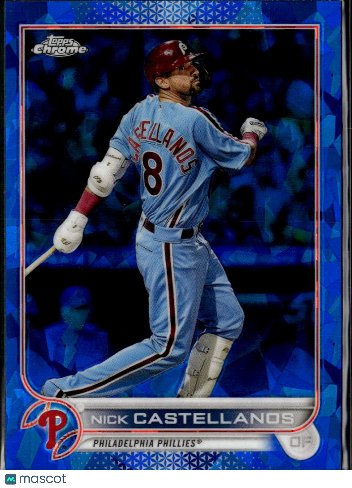 Nick Castellanos 2022 Topps Chrome Sapphire Philadelphia Phillies