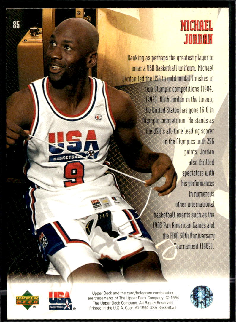 Michael Jordan 1994 Upper Deck USA Basketball #85 United States