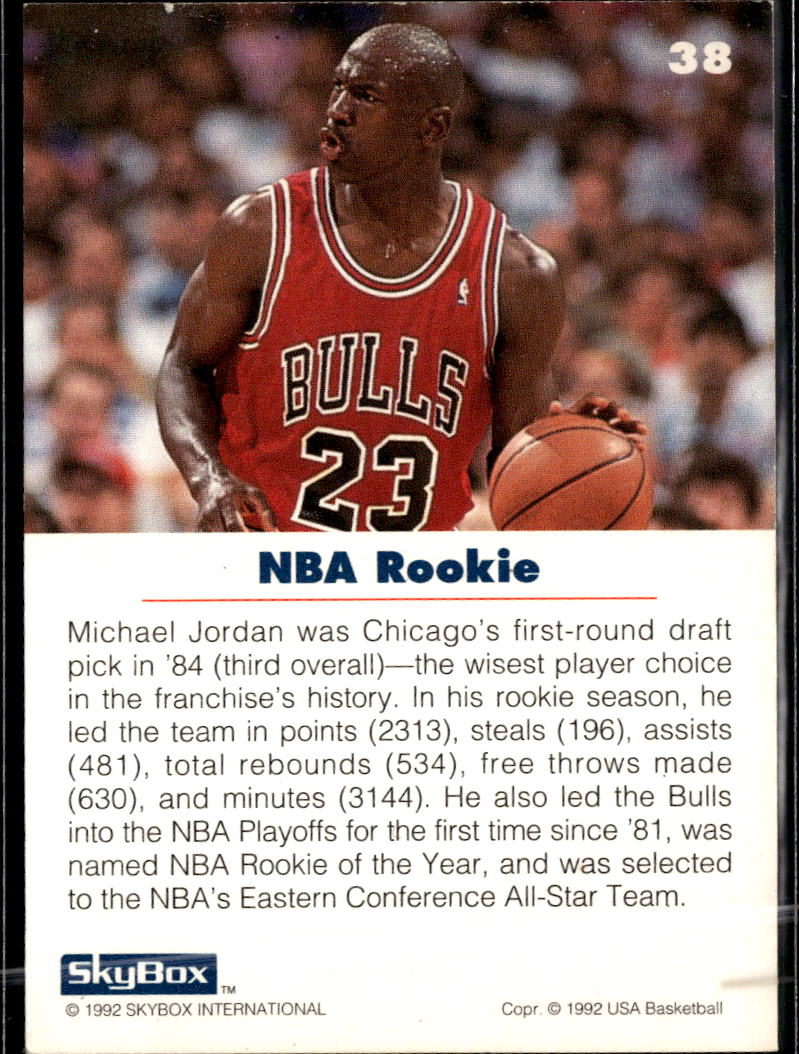 Michael Jordan 1992 SkyBox USA Basketball #38 Chicago Bulls