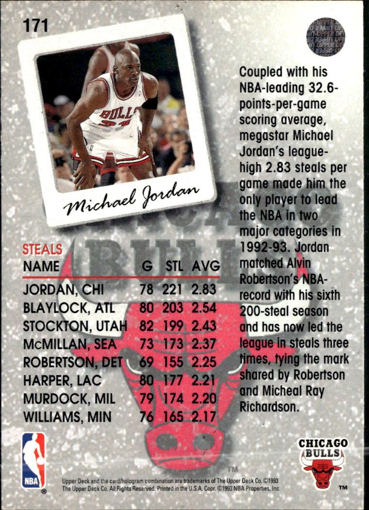 Michael Jordan 1993 Upper Deck #171 Chicago Bulls