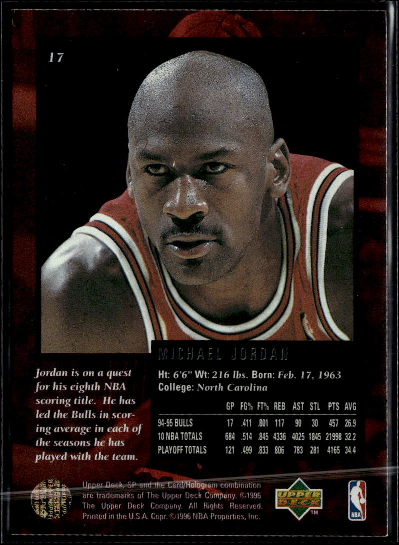 Michael Jordan 1996 Upper Deck SP Championship Series #17 Chicago Bulls