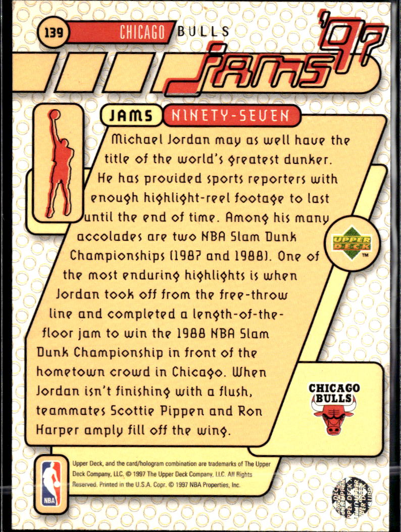 Michael Jordan 1997 Upper Deck #139 Chicago Bulls