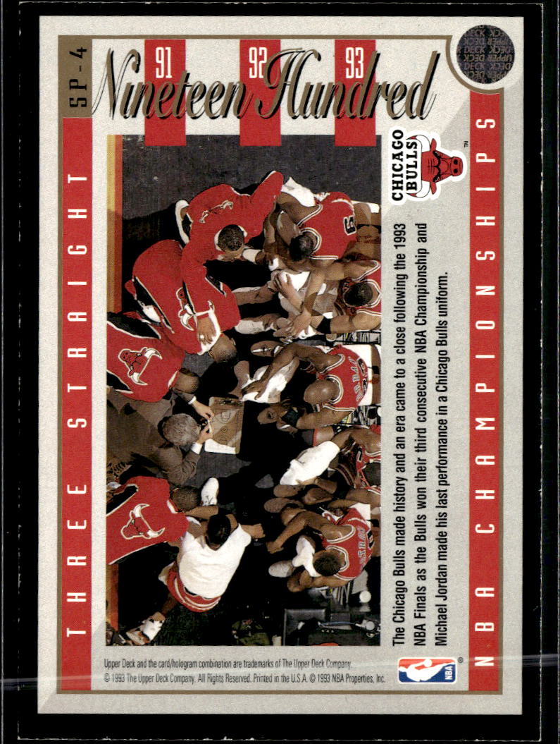 Michael Jordan 1993 Upper Deck #SP4 Chicago Bulls