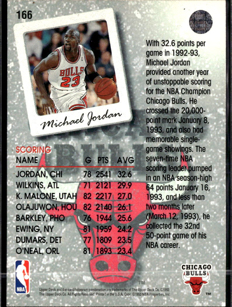 Michael Jordan 1993 Upper Deck #166 Chicago Bulls