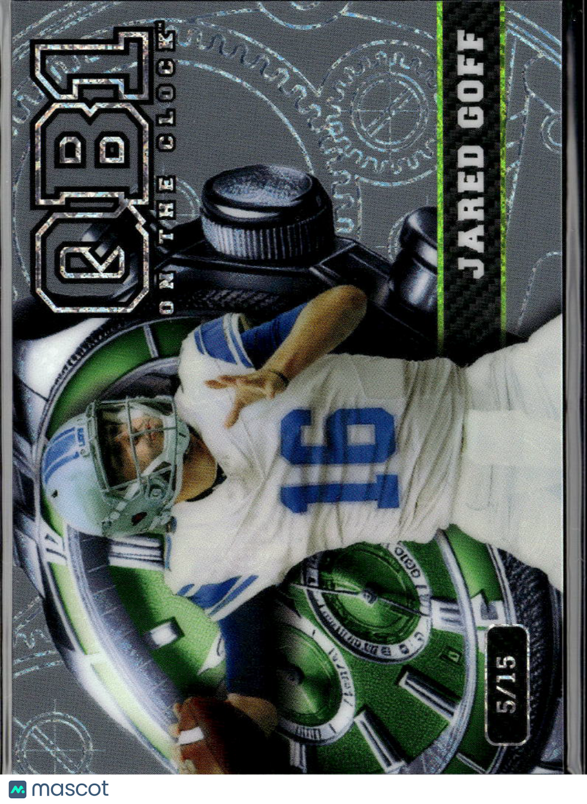 Jared Goff 2024 Wild Card On The Clock Green /15 Detroit Lions