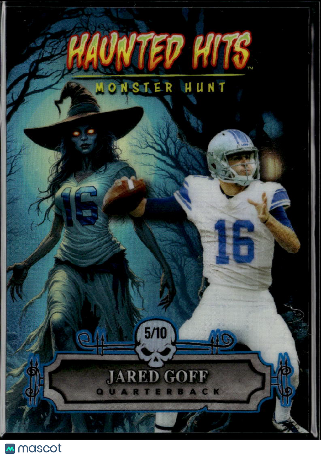 Jared Goff 2025 Wild Card Haunted Hits Monster Hunt /10 Detroit Lions