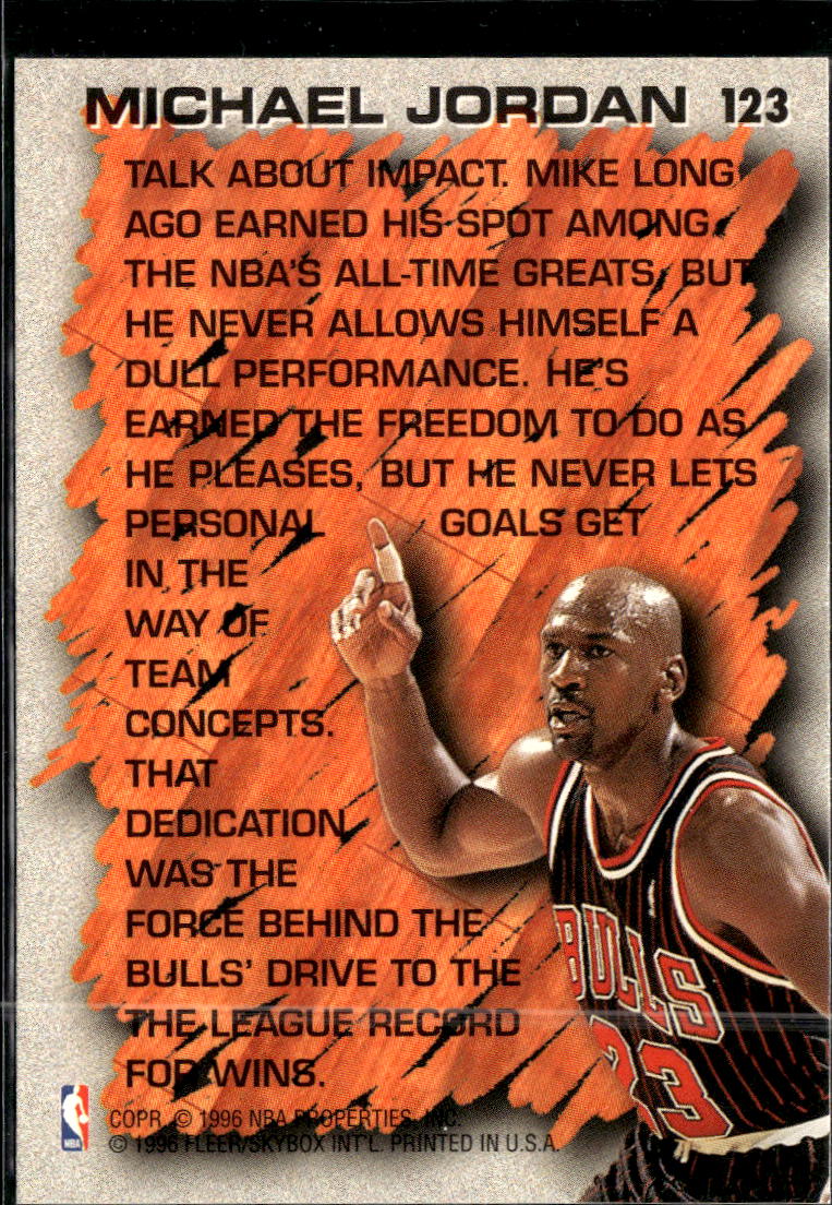 Michael Jordan 1996-97 Fleer Hardwood Leader Chicago Bulls