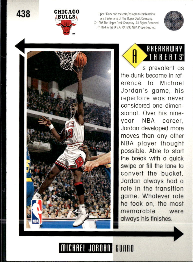 Michael Jordan 1993 Upper Deck #438 Chicago Bulls