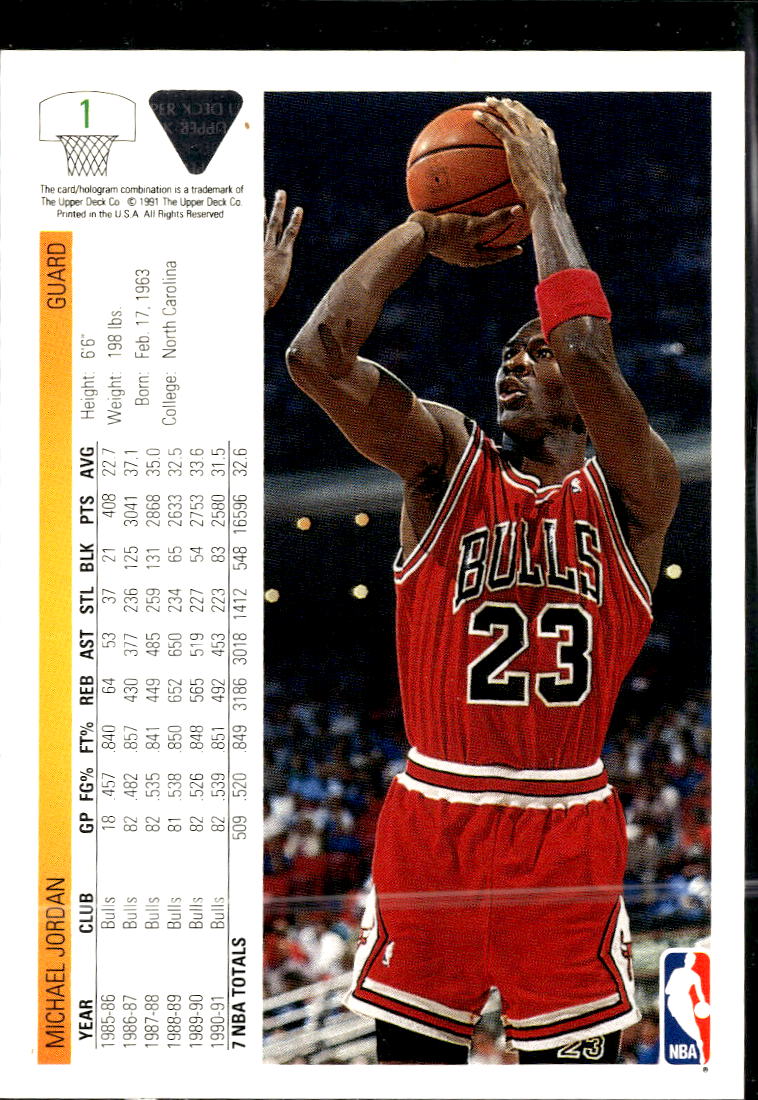Michael Jordan 1991 Upper Deck #1 Chicago Bulls