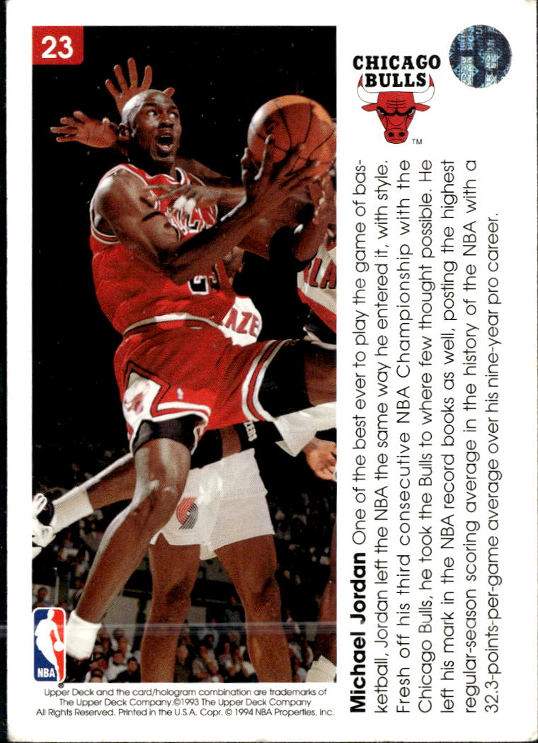 Michael Jordan 1994 Upper Deck Pro View Chicago Bulls