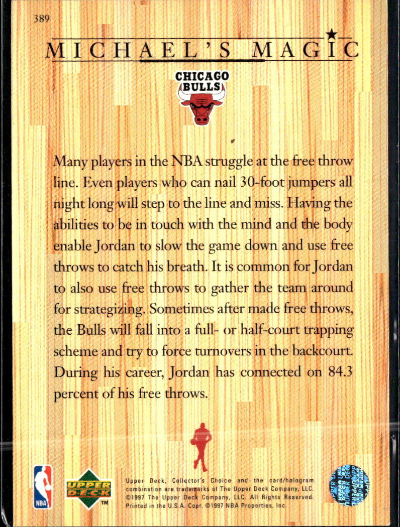 Michael Jordan 1997 Upper Deck Collector's Choice Chicago Bulls