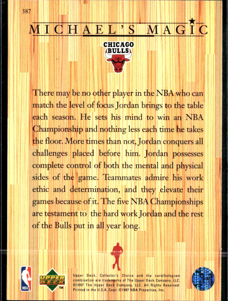 Michael Jordan 1997 Upper Deck Collector's Choice Chicago Bulls