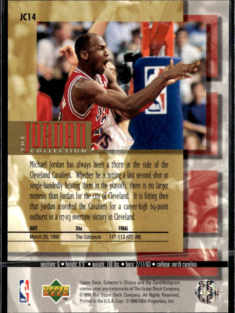 Michael Jordan 1996 Upper Deck The Jordan Collection #JC14 Chicago Bulls