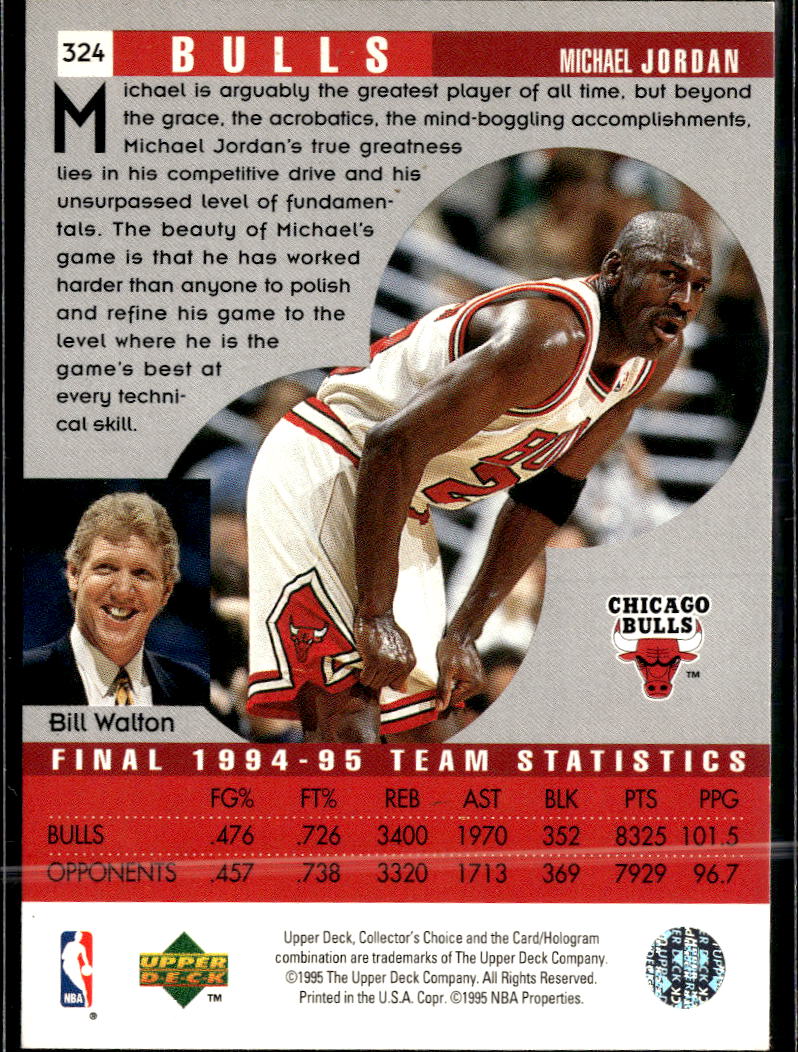 Michael Jordan 1995 Upper Deck Collector's Choice Chicago Bulls