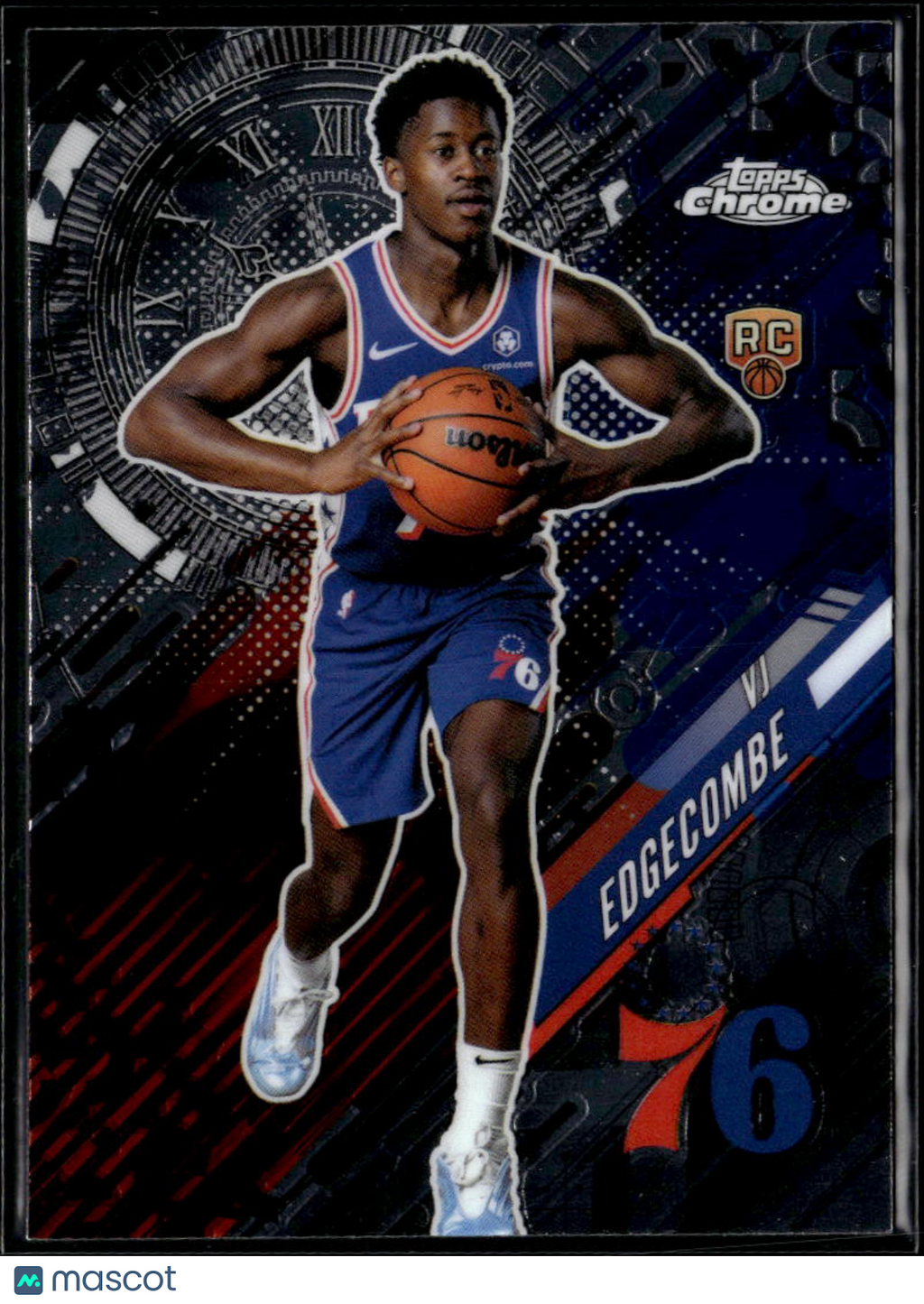 VJ Edgecombe 2025 Topps Chrome Go Time Rookie RC Philadelphia 76ers