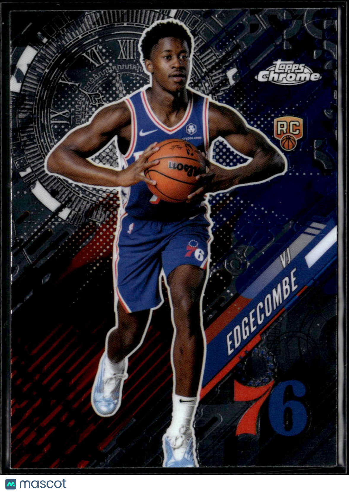 VJ Edgecombe 2025 Topps Chrome Go Time Rookie RC Philadelphia 76ers