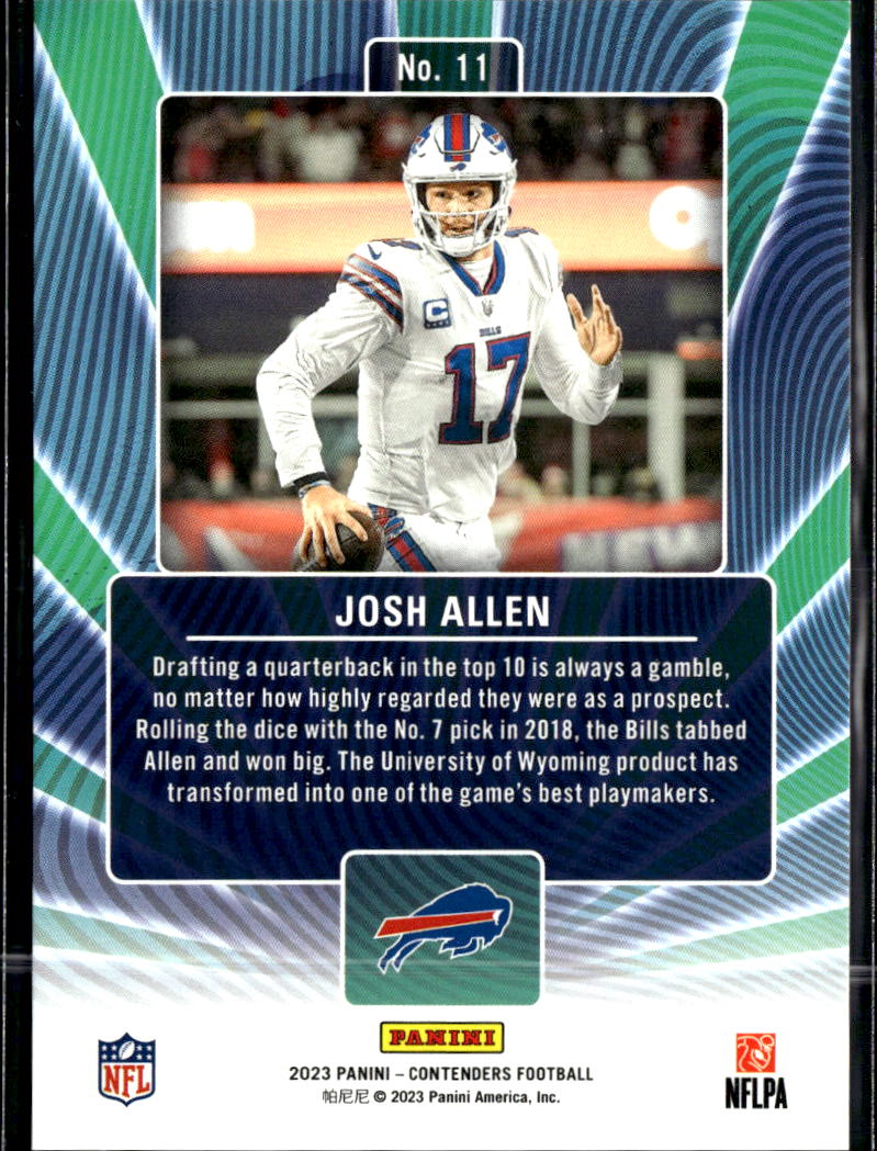 Josh Allen 2023 Contenders Winning Ticket HOLO Buffalo Bills