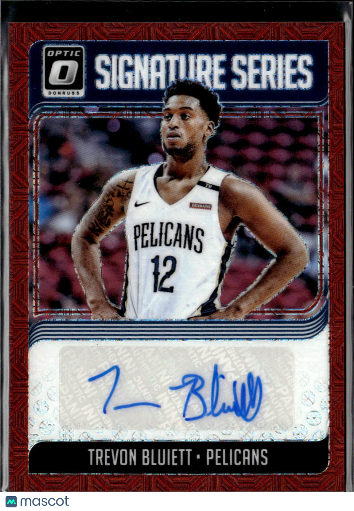 Trevon Bluiett 2018-19 Optic Auto Autograph Red New Orleans Pelicans